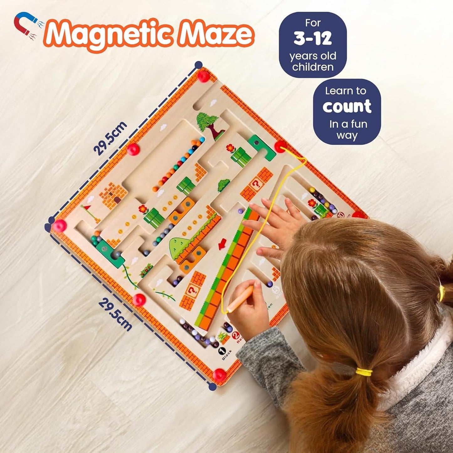 Mario Maze™ – Obstacle Adventure Magnetic Puzzle Board - India Ease