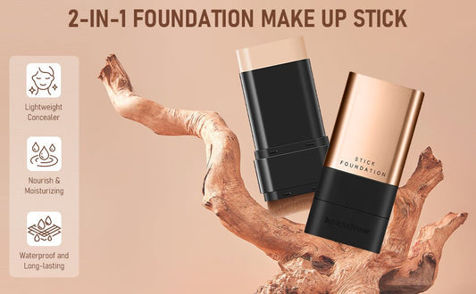 🎁2025 Hot Sale💕 Aleumdaum 아름다움 - Korean 2 in 1 Glass Skin Foundation Stick (Imported Skincare) - India Ease