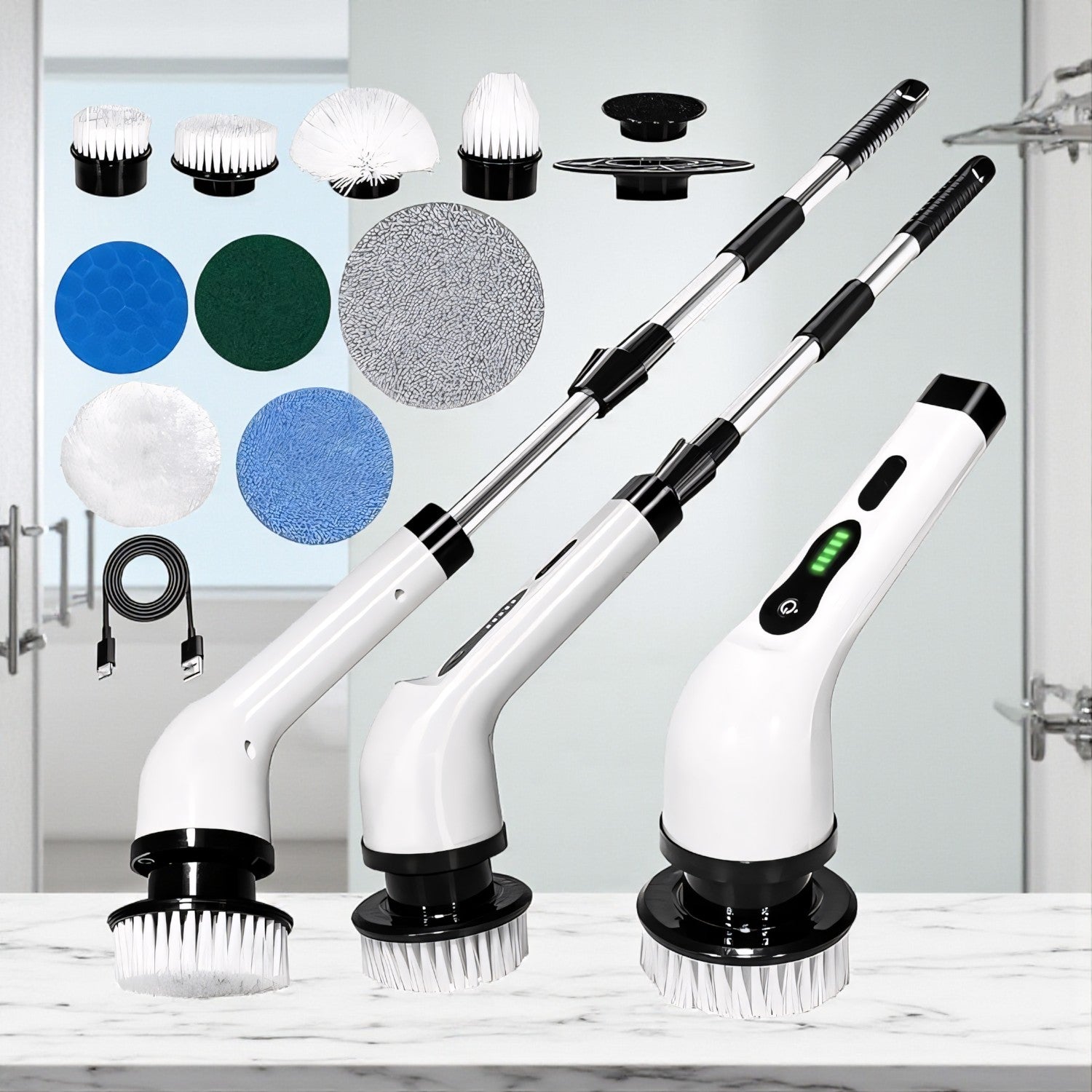 Hurricane™ Electric Cleaning Brush (9 - in - 1) - India Ease