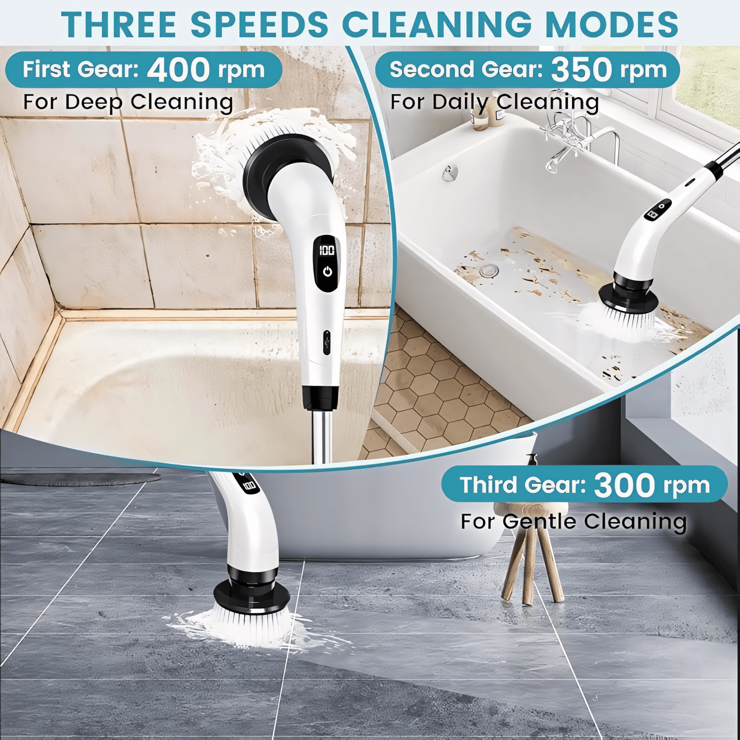 Hurricane™ Electric Cleaning Brush (9 - in - 1) - India Ease