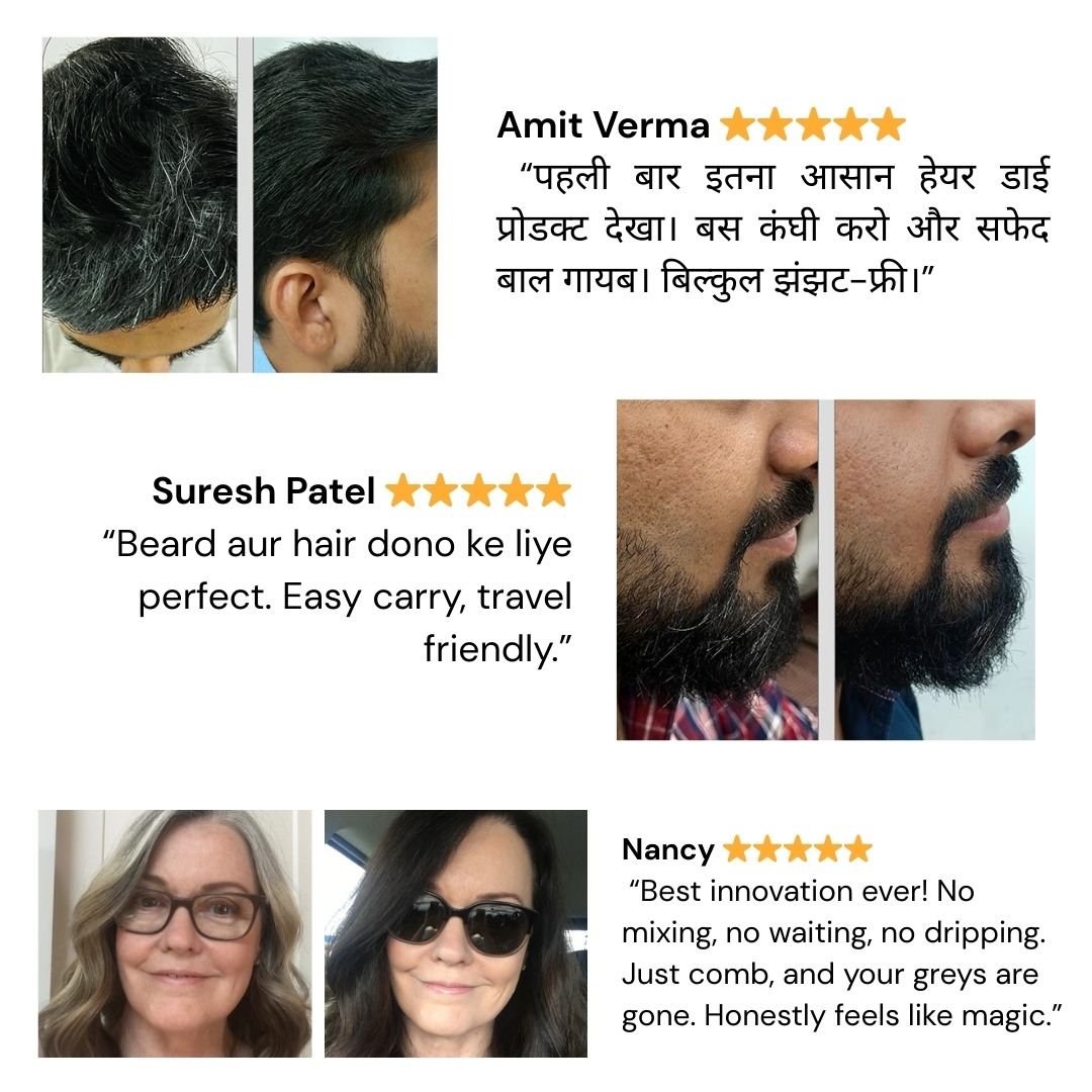 Black Hair Dye Comb (For Both Men & Women) - India Ease