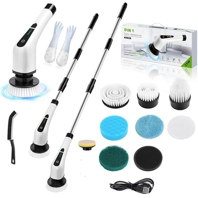 Hurricane™ Electric Cleaning Brush (9 - in - 1) - India Ease