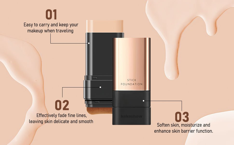 🎁2025 Hot Sale💕 Aleumdaum 아름다움 - Korean 2 in 1 Glass Skin Foundation Stick (Imported Skincare) - India Ease