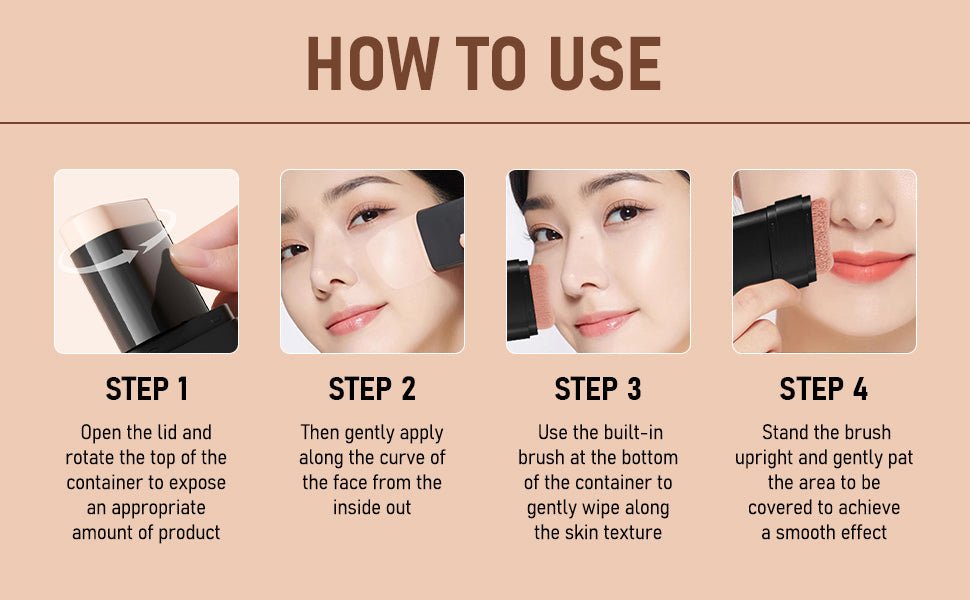 🎁2025 Hot Sale💕 Aleumdaum 아름다움 - Korean 2 in 1 Glass Skin Foundation Stick (Imported Skincare) - India Ease